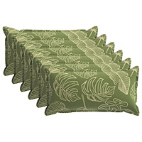 vidaXL Kuddöverdrag 6 st HOUTEN Bladdesign 40 x 80 cm Polyester