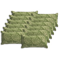 vidaXL Kuddöverdrag 12 st HOUTEN Bladdesign 40 x 80 cm Polyester