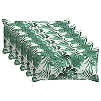 vidaXL Kuddöverdrag 6 st HOUTEN Bladmönster 40 x 80 cm Polyester
