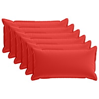 vidaXL Kuddöverdrag 6 st HOUTEN Röd 40 x 80 cm Polyester