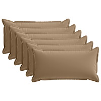 vidaXL Kuddöverdrag 6 st HOUTEN Taupe 40 x 80 cm Polyester