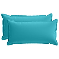 vidaXL Kuddöverdrag 2 st HOUTEN Turkos 40 x 80 cm Polyester