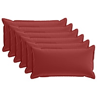 vidaXL Kuddöverdrag 6 st HOUTEN Vinröd 40 x 80 cm Polyester
