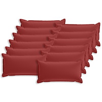 vidaXL Kuddöverdrag 12 st HOUTEN Vinröd 40 x 80 cm Polyester