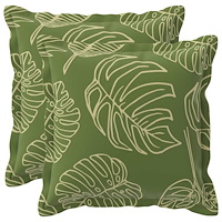 vidaXL Kuddöverdrag 2 st HOUTEN Bladdesign 45 x 45 cm Polyester