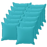 vidaXL Kuddöverdrag 12 st HOUTEN Turkos 45 x 45 cm Polyester