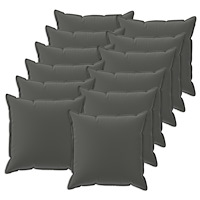 vidaXL Kuddöverdrag 12 st HOUTEN Antracit 50 x 50 cm Polyester