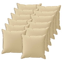 vidaXL Kuddöverdrag 12 st HOUTEN Beige 50 x 50 cm Polyester