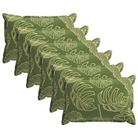 vidaXL Kuddöverdrag 6 st HOUTEN Bladdesign 50 x 70 cm Polyester