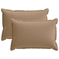 vidaXL Kuddöverdrag 2 st HOUTEN Taupe 50 x 70 cm Polyester