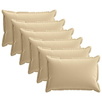 vidaXL Kuddöverdrag 6 st HOUTEN Beige 50 x 75 cm Polyester