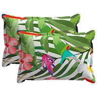 vidaXL Kuddöverdrag 2 st HOUTEN Svart 50 x 80 cm Polyester