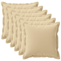 vidaXL Kuddöverdrag 6 st HOUTEN Beige 55 x 55 cm Polyester
