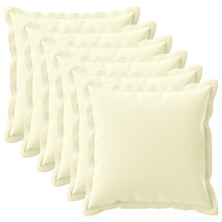 vidaXL Kuddöverdrag 6 st HOUTEN Gräddvit 55 x 55 cm Polyester