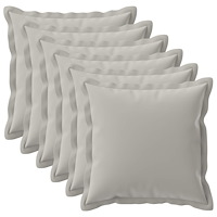 vidaXL Kuddöverdrag 6 st HOUTEN Grå 55 x 55 cm Polyester