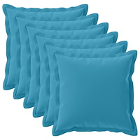 vidaXL Kuddöverdrag 6 st HOUTEN Ljusblå 55 x 55 cm Polyester