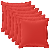 vidaXL Kuddöverdrag 6 st HOUTEN Röd 55 x 55 cm Polyester