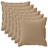 vidaXL Kuddöverdrag 6 st HOUTEN Taupe 55 x 55 cm Polyester