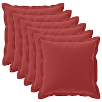 vidaXL Kuddöverdrag 6 st HOUTEN Vinröd 55 x 55 cm Polyester