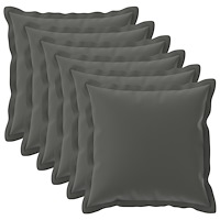 vidaXL Kuddöverdrag 6 st HOUTEN Antracit 60 x 60 cm Polyester