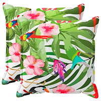 vidaXL Kuddöverdrag 2 st HOUTEN Svart 60 x 60 cm Polyester