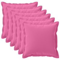 vidaXL Kuddöverdrag 6 st HOUTEN Rosa 65 x 65 cm Polyester