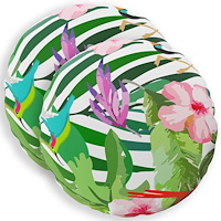 vidaXL Kuddöverdrag 2 st HEERLEN Svart Ø 30 cm Polyester