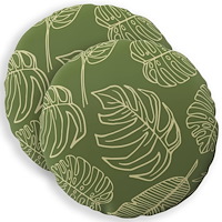 vidaXL Kuddöverdrag 2 st HEERLEN Bladdesign Ø 30 cm Polyester