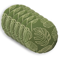 vidaXL Kuddöverdrag 6 st HEERLEN Bladdesign Ø 30 cm Polyester