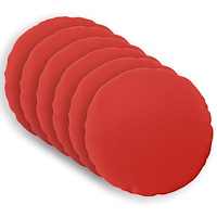 vidaXL Kuddöverdrag 6 st HEERLEN Röd Ø 30 cm Polyester
