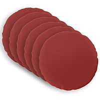 vidaXL Kuddöverdrag 6 st HEERLEN Vinröd Ø 30 cm Polyester