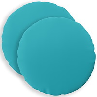 vidaXL Kuddöverdrag 2 st HEERLEN Turkos Ø 40 cm Polyester