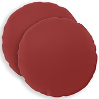 vidaXL Kuddöverdrag 2 st HEERLEN Vinröd Ø 40 cm Polyester