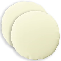 vidaXL Kuddöverdrag 2 st HEERLEN Gräddvit Ø 50 cm Polyester