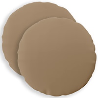 vidaXL Kuddöverdrag 2 st HEERLEN Taupe Ø 60 cm Polyester