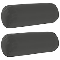 vidaXL Kuddöverdrag 2 st HEERLEN Antracit Ø 15 x 40 cm Polyester