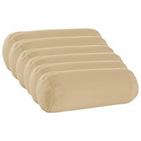 vidaXL Kuddöverdrag 6 st HEERLEN Beige Ø 15 x 40 cm Polyester