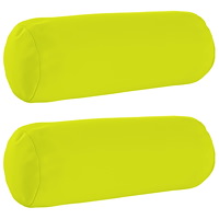 vidaXL Kuddöverdrag 2 st HEERLEN Klart grön. Ø 15 x 40 cm Polyester