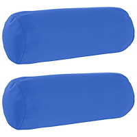 vidaXL Kuddöverdrag 2 st HEERLEN Kungsblå Ø 15 x 40 cm Polyester