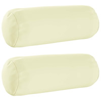 vidaXL Kuddöverdrag 2 st HEERLEN Gräddvit Ø 15 x 40 cm Polyester