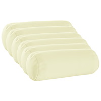 vidaXL Kuddöverdrag 6 st HEERLEN Gräddvit Ø 15 x 40 cm Polyester