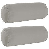 vidaXL Kuddöverdrag 2 st HEERLEN Grå Ø 15 x 40 cm Polyester
