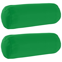 vidaXL Kuddöverdrag 2 st HEERLEN Grön Ø 15 x 40 cm Polyester