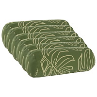 vidaXL Kuddöverdrag 6 st HEERLEN Bladdesign Ø 15 x 40 cm Polyester
