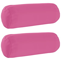 vidaXL Kuddöverdrag 2 st HEERLEN Rosa Ø 15 x 40 cm Polyester