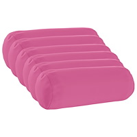 vidaXL Kuddöverdrag 6 st HEERLEN Rosa Ø 15 x 40 cm Polyester