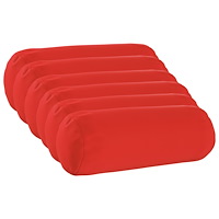 vidaXL Kuddöverdrag 6 st HEERLEN Röd Ø 15 x 40 cm Polyester