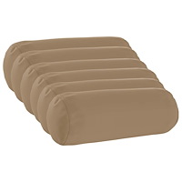 vidaXL Kuddöverdrag 6 st HEERLEN Taupe Ø 15 x 40 cm Polyester