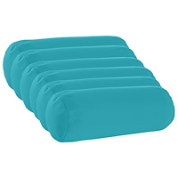 vidaXL Kuddöverdrag 6 st HEERLEN Turkos Ø 15 x 40 cm Polyester