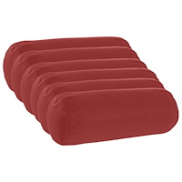 vidaXL Kuddöverdrag 6 st HEERLEN Vinröd Ø 15 x 40 cm Polyester